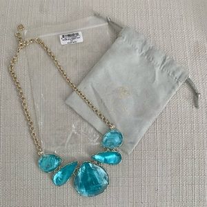 NWT Kendra Scott Kenzie Statement Necklace Aqua Blue